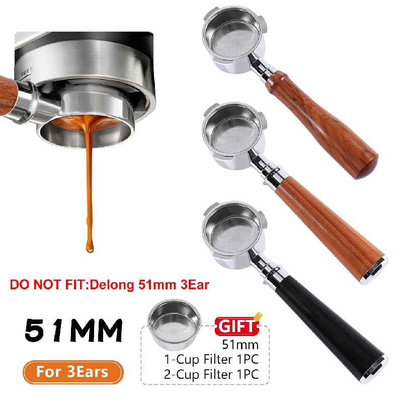 Coffee Equipment Wholesale - Portafiltro sin fondo para café, 51mm,