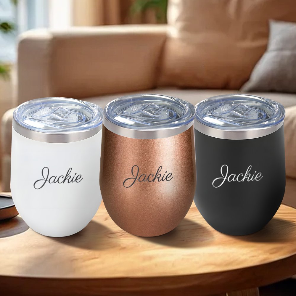 Coffee Equipment Logo - Vaso de Vino de Acero Inoxidable