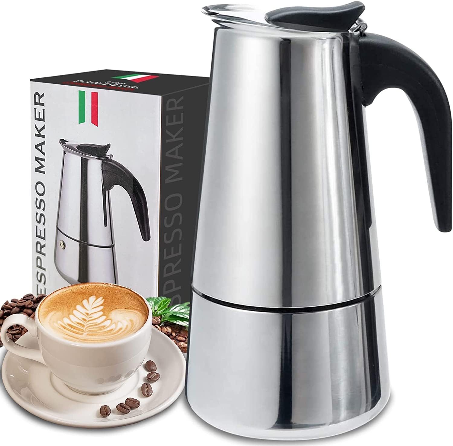 4/6/9 tazas Moka Pot Caffe Taz - Coffee Equipment Wholesale reseña y precio