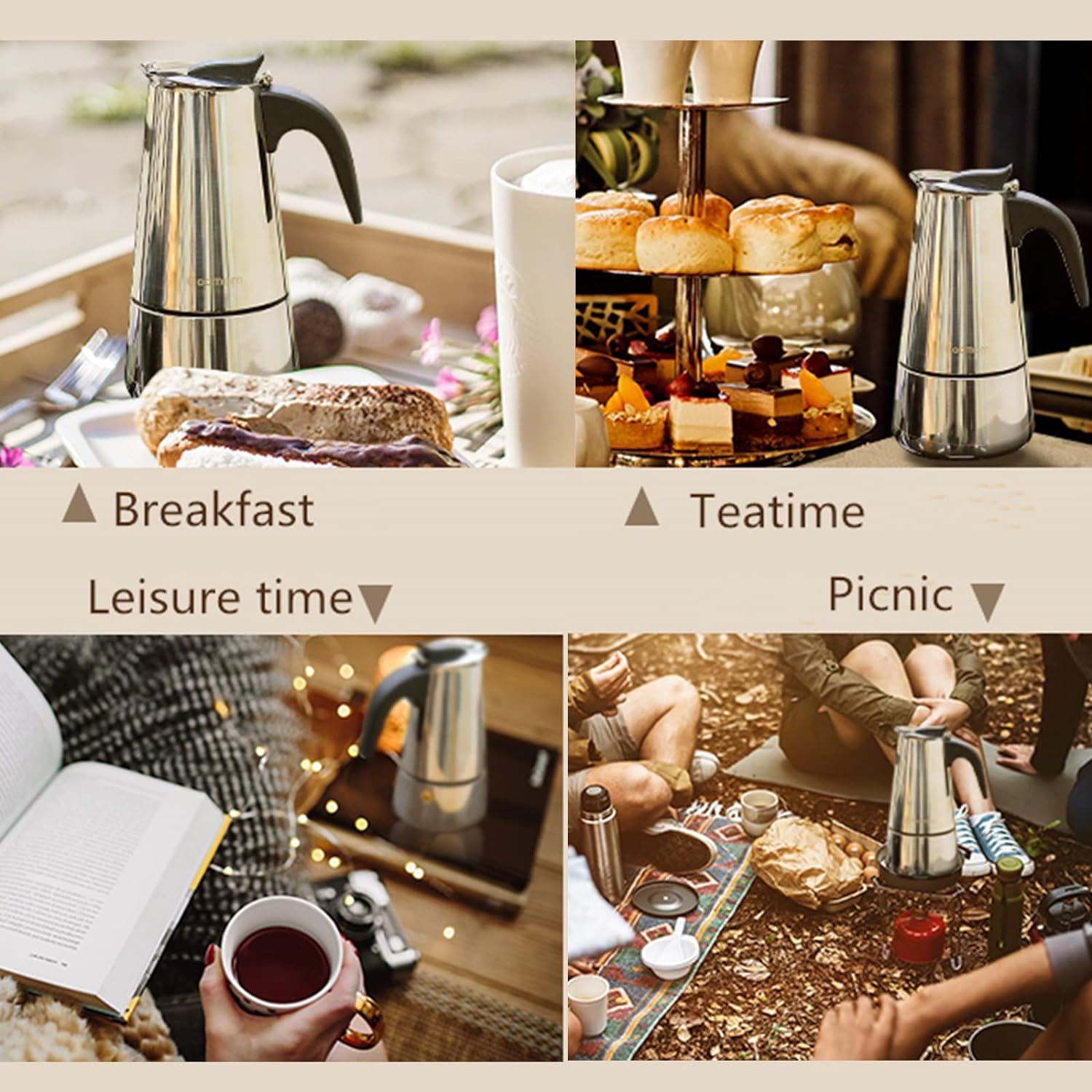 4/6/9 tazas Moka Pot Caffe Taz - Coffee Equipment Wholesale reseña y precio
